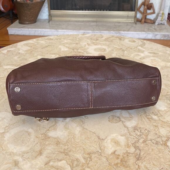 Elliott Lucca Leather Satchel Shoulder Cross Body Bag - Picture 8 of 16